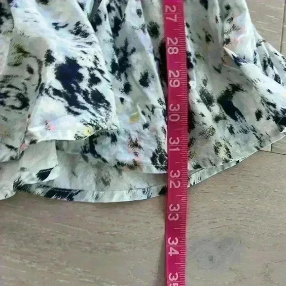 Jason Wu Magnolia Blue Blurred Tie Shoulder Blouse | Size 6 - Picture 10 of 12